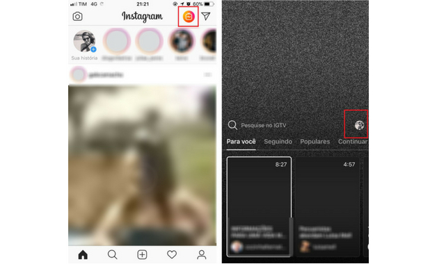Como acessar o IGTV passos