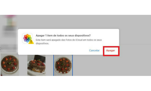 Como apagar fotos do iCloud quarto passo