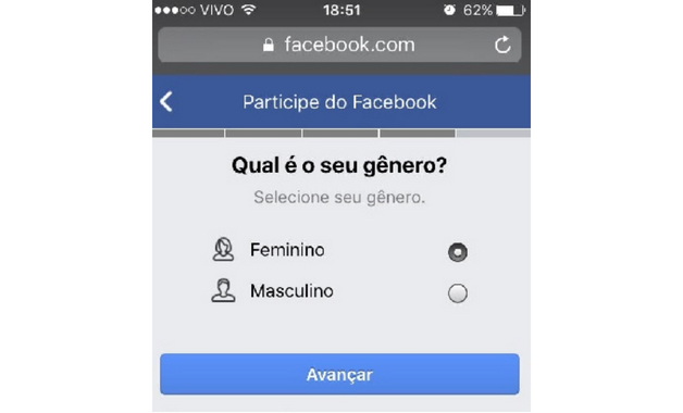 Como criar uma conta no Facebook sexto passo