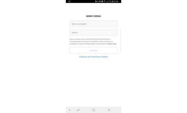 Como criar uma conta no Instagram terceiro passo