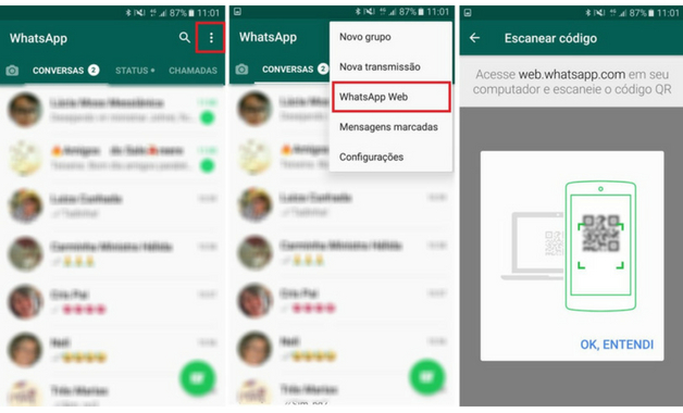 Como usar WhatsApp no PC terceiro passo