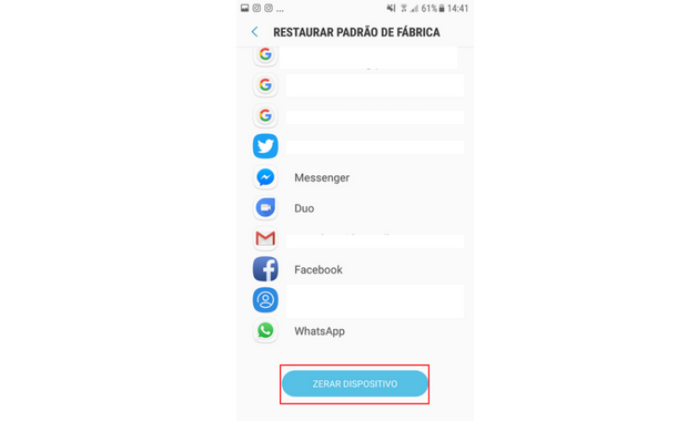 Como resetar celular Samsung