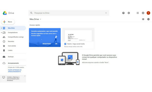 Como usar o Google Drive