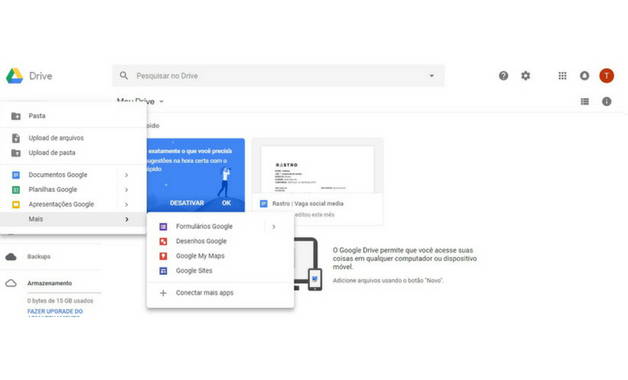 Como usar o Google Drive