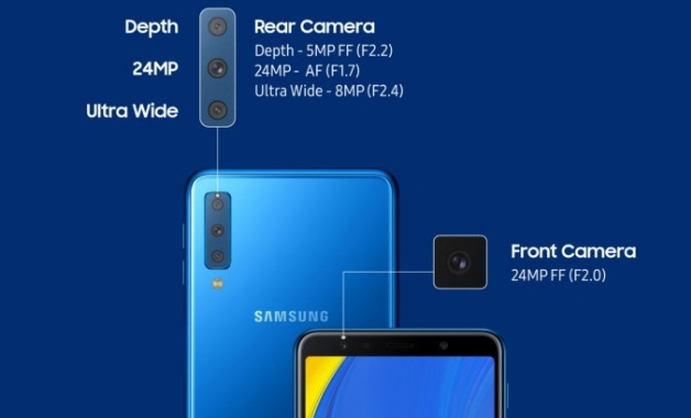 Galaxy A7 2018 câmeras