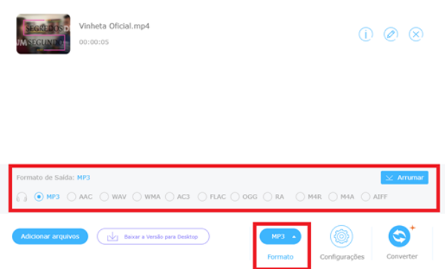 Como converter vídeos em MP3