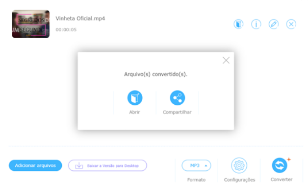 Como fazer conversão de vídeo para MP3