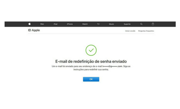 Recuperar senha do iCloud
