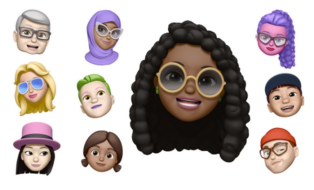 Emoji com óculos e cabelo