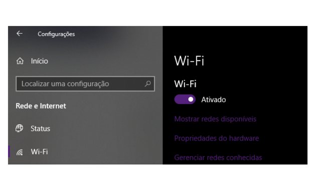 Conexão Wi-Fi em notebooks com Windows 10